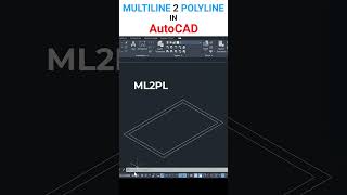 Multiline to Polyline autocad autocadtutorial multiline [upl. by Morganstein573]