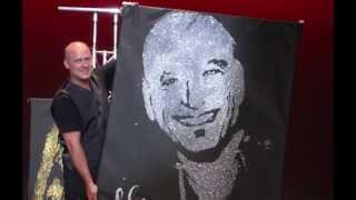 quotAmericas Got Talentquot Speed Painter Robert Channing Paints Howie Mandel [upl. by Franci]