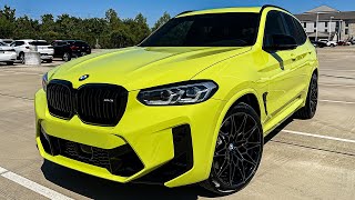 2022 BMW X3M Competition LCI Sao Paulo Yellow Walkaround Review  Exhaust Sound amp Launch Control [upl. by Attelocin]