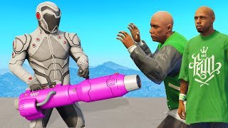 Gang Meet Up I Got The Laser Minigun GTA 5 [upl. by Melloney]