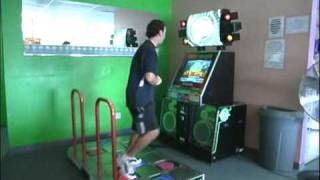 Chris plays Dance Dance Revolution DDR at Golden Token Amusement [upl. by Gherardo]