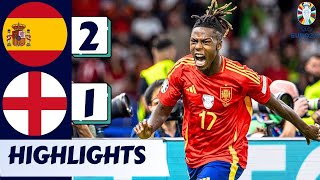 Spain vs England 21  All Goals and Highlights  EURO 2024 FINAL [upl. by Aerdnak]