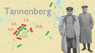 Battle of Tannenberg 1914 Animation [upl. by Emelin]