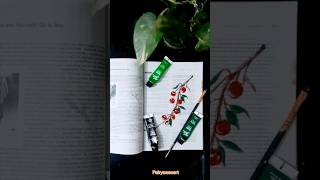 Acrylic colour Book painting🍒🇧🇩 art howtodraw cherryberry acrylicpainting painting short [upl. by Joana]