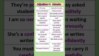 Adjectives VS Adverbs [upl. by Redman]