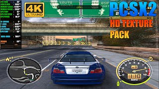 NFS Most Wanted Black Edition   PCSX2 4K 60FPS   HD Texture Pack  Settings PS2 Emulator 2024 [upl. by Sheeb]