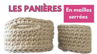 Tuto débutant crochet panier rond en mailles serrées  round crochet basket tuto with macrame yarn [upl. by Leyla204]