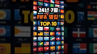 24년 FIFA 랭킹 TOP10 랭킹 월드컵 피파 worldcup FIFA 순위 sports [upl. by Onitselec]