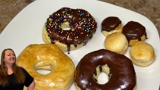 AIR FRYER DONUTS USING CANNED BISCUITS [upl. by Snowman]