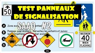 Examen théorique SAAQ Test panneaux de signalisation routière 2  Code de la Sécurité routière 2024 [upl. by Mallon]