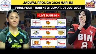 Jadwal Proliga 2024 Hari ini  Jumat 5 Juli 2024  Final Four Proliga 2024  Live MojiTv [upl. by Dun698]