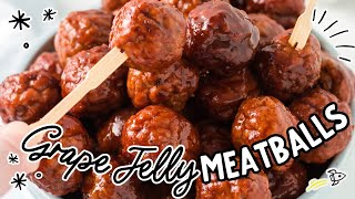 Grape Jelly Meatballs  So Simple and Easy to Make [upl. by Ennayllek]