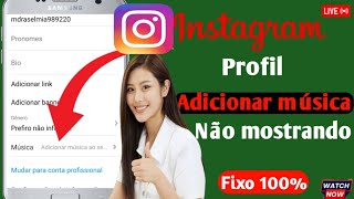 Adicionar opção de música que não aparece no perfil do Instagram [upl. by Odnaloy281]