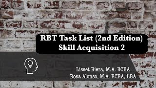 RBT Skill Acquisition Part 2 [upl. by Browne]