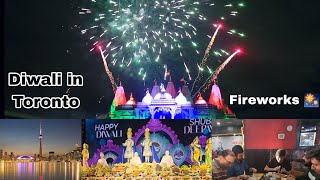 Gujarati Diwali in Toronto  BAPS Annkut Darshan Downtown Tour amp Fireworks 🎆🪔 [upl. by Pascoe]