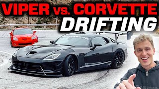 DODGE VIPER VS CORVETTE Z06  TEARING UP EUROPEAN MOUNTAINROADS [upl. by Clarie]