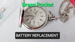 Battery replacement Tissot Savonnette Palladium Plated Brass Pocket T83650813 [upl. by Ofori495]