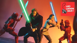 LUKE SKYWALKERS BATTLE Han Luke Leia Reunion  StopMotion Mini Film [upl. by Eylrahc571]