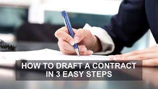 How to Draft a Contract in 3 Easy Steps [upl. by Leontyne]