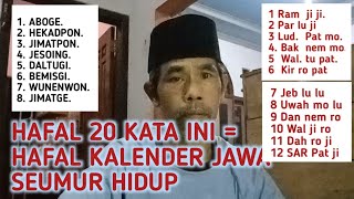 Menghafal kalender Jawa seumur hidup cara mudahsimpel dan akurat primbonjawa [upl. by Oinotnanauj]