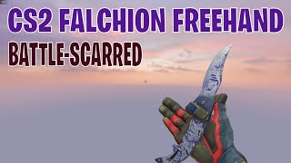 Falchion Knife Freehand BattleScarred  CS2 Skin Showcase 355 [upl. by Desi]