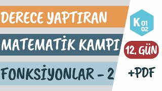 12 Gün  Fonksiyonlar  2  Ters Fonksiyon  K01  K02  2024 AYT Matematik Kampı [upl. by Smalley]