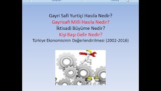 Gayri Safi Yurtiçi Hasıla Nedir Gayri Safi Milli Hasıla Nedir İktisadi Büyüme Kişi Başı Gelir [upl. by Ettenim142]