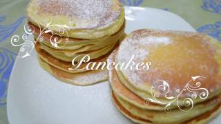 AMERICAN PANCAKES recipe  RICETTA PANCAKES AMERICANI [upl. by Ayinat440]