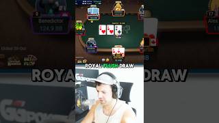 ROYAL FLUSH VS FLUSH 🤯 poker shorts [upl. by Nilyarg]