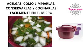 ACELGAS cómo limpiarlas conservarlas y cocinarlas fácilmente en el microondas [upl. by Dielu]