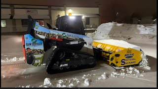 ￼PLOWING 2” OF HEART ATTACK SNOW  BOBCAT T76 amp ARCTIC PUSHER [upl. by Omoj254]