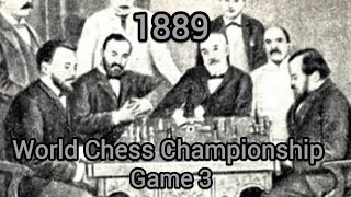 World Chess Championship 1889  Final  Game 3 Chigorin  Steinitz 10 [upl. by Eibocaj698]