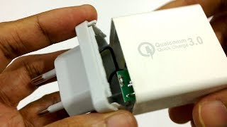 Qualcomm Quick Charge 30 Charger Disassembly China made [upl. by Larner]