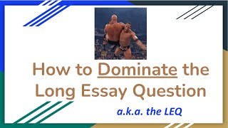 How to Write and DOMINATE the APUSH LEQ [upl. by Nibbs418]