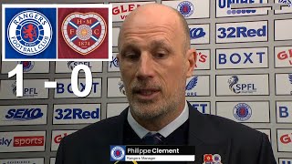 Philippe Clement Match Interview Rangers 1 vs 0 Heart of Midlothian 10112024 [upl. by Galateah990]