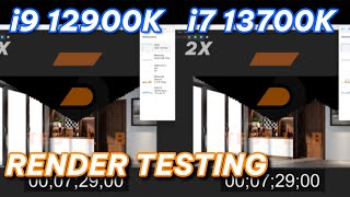 Core i9 12900K vs Core i7 13700K Render Vray Sketchup [upl. by Ettevad]