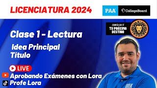 Clase 1  Idea Principal y Título  Curso Gratis PAA 2024 [upl. by Emina597]