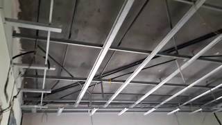 Gypsum false ceiling channel pop ceiling contractor [upl. by Einhpets]