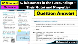 Substances in the Surroundings –Their States and Properties  Question Answers  Class 6  Science [upl. by Sutit]