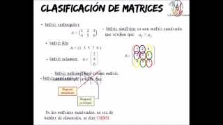 01 MATRICES I Definición y tipos [upl. by Eatnahs]