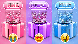 Choose Your Gift Pink Purple or Blue 💗💜💙 How Lucky Are You 😱 Quiz Shiba [upl. by Kire]