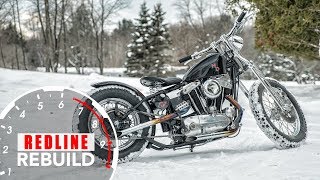 Classic HarleyDavidson motorcycle completely rebuilt in 4 minutes  Redline Rebuild  S1E8 [upl. by Vedis371]