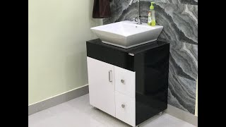 Counter Top wash Basin Cabinet with Price Details  interior Jagat [upl. by Sualk]