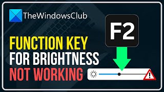 Function key for Brightness not working on Windows 1110 [upl. by Eiddet]