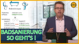 Badsanierung Wann lohnt es sich 3 Tipps um Kosten zu sparen [upl. by Brunella983]