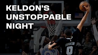 Keldon Johnson GOES OFF Against OKC Thunder [upl. by Avrit]