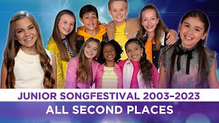 🇳🇱 Junior Songfestival 20032023  All Second Places [upl. by Gwenny]