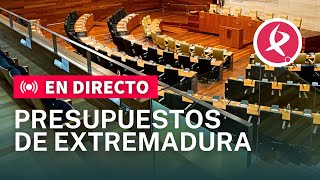 Debate Presupuestos de Extremadura  Extremadura Noticias [upl. by Tips]