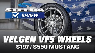 20052023 Mustang Velgen VF5 Lightweight Series Wheels  Steeda Review [upl. by Haet]