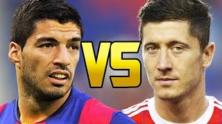 Barca vs Bayern  Suarez vs Lewandowski skills challenge  whos the best 2015 [upl. by Aicercal399]